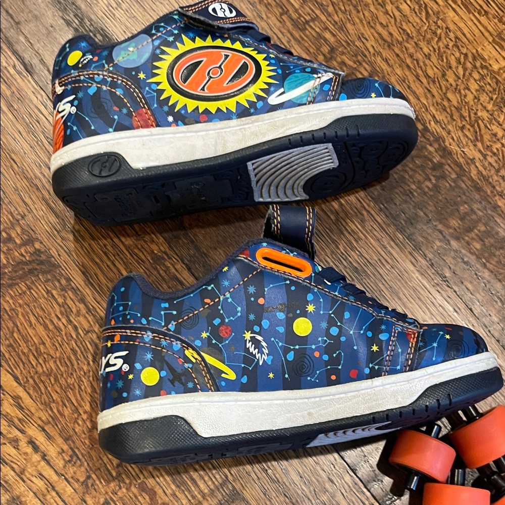 Heelys Kids Sneakers in Blue and Orange toddler 12 - Picture 4 of 7